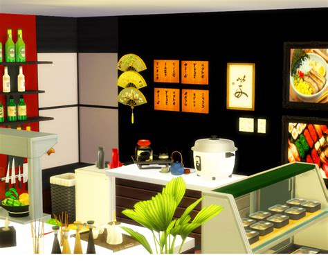 The Sims 4 Japanese Restaurant Japanese Restaurant Room Tour