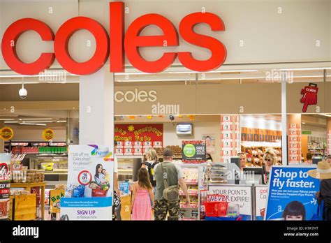 Entrance To Coles Supermarket Store In Warriewood Sydneyaustralia