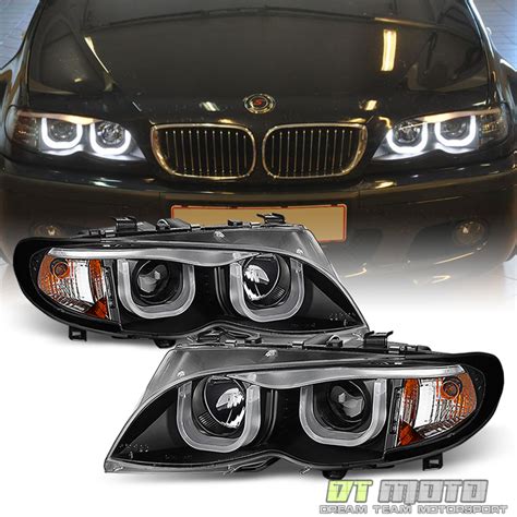 The bmw 3 e46 was and still is a very popular car. Black 2002-2005 BMW E46 Sedan 3-Series LED 3D Style Halo ...