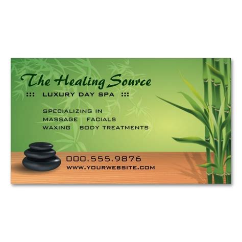 serene massage and spa appointment spa business cards massage therapy business