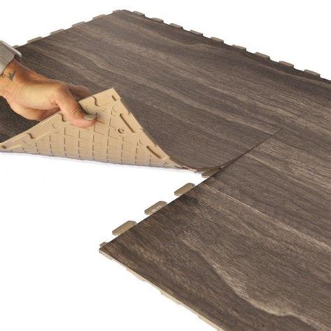 There are many brands of deck tiles in the market today, giving one the power to choose from a wide collection. Perfection Floor Wood Grain tiles, a luxury vinyl tile with hidden interlocking tabs. Easy do it ...