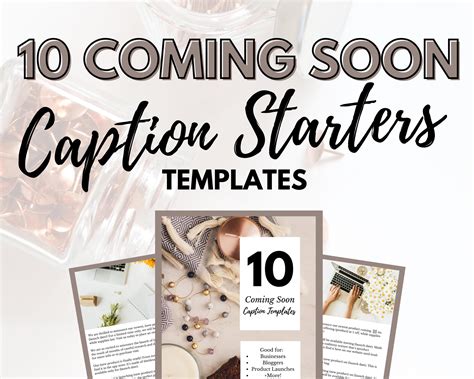 10 Coming Soon Instagram Caption Starter Templates Small Etsy