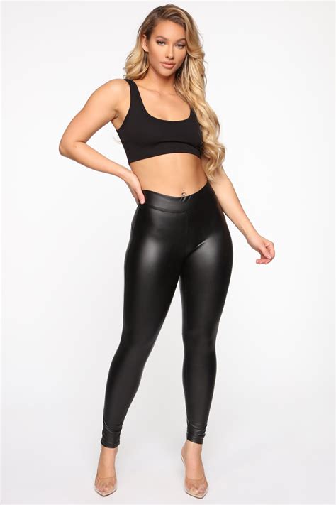 liliana faux leather leggings black mode för kvinnor kvinnor mode