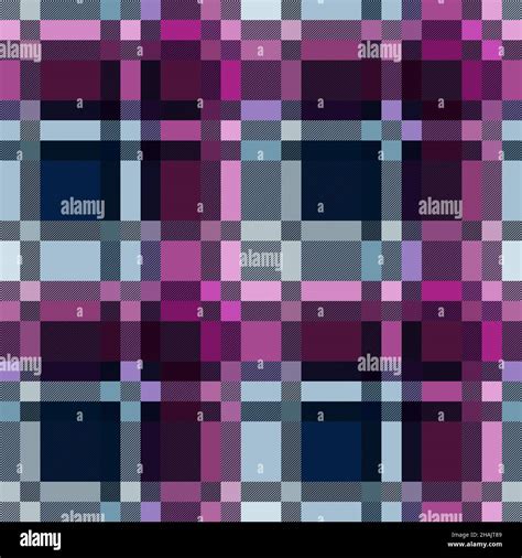 Motley Seamless Rectangular Vector Pattern As A Tartan Plaid Mainly