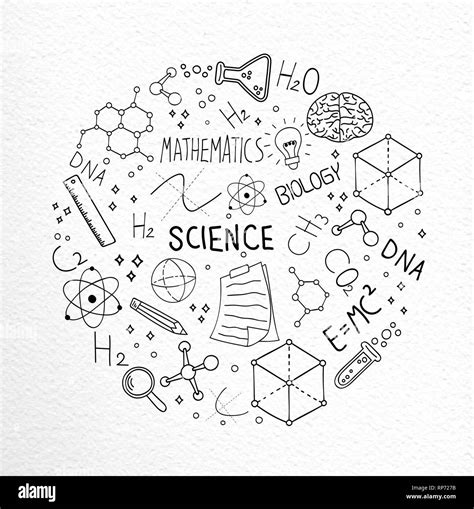 Science Illustration Concept Of Hand Drawn Doodle Icons For Education
