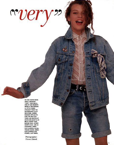 Milla13 Seventeen July 1989 Milla Jovovich Denim Jacket Denim