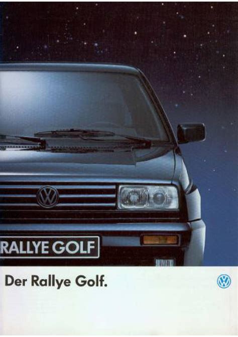 1989 Euro Vw Golf Ii Rallye G60 Sales Brochure By Vwgolfmk2oc Issuu