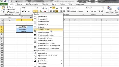 Excel 2010 Como Hacer Cuadricula En Celda Y Centrar Datos Youtube