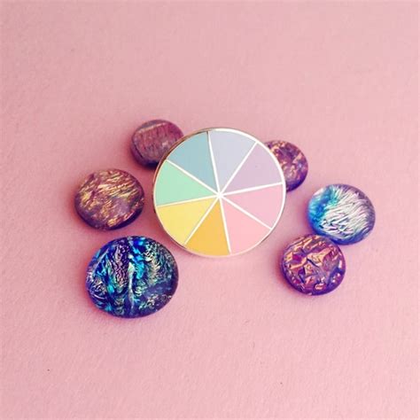 Pastel Colourwheel Enamel Pin Badge Pastel Rainbow Lapel Pin