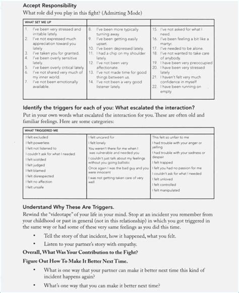 Printable Gottman Couples Therapy Worksheets Customize And Print