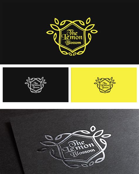 Elegant Playful Floral Logo Design For The Lemon Blossom By Anto