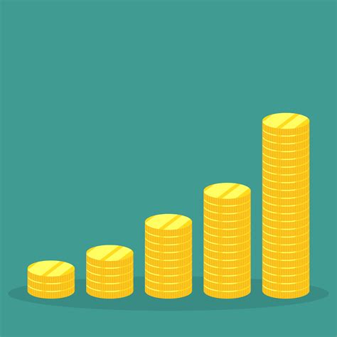 Stack Of Gold Coins 1265756 Vector Art At Vecteezy