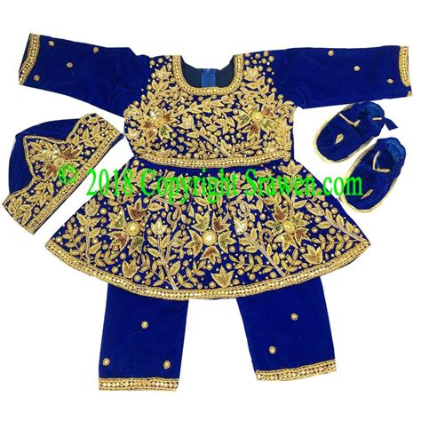 Royal Blue Pasni Dress Baby Weaning Outfits Nepali Rice Feeding