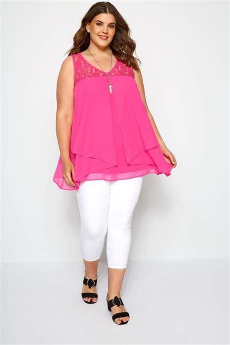 Yours London Pink Layered Chiffon Top Sizes 16 36 Yours Clothing