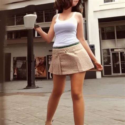 A Beautiful And Sexy Short Skirt Girl Kthe Whole Body Arthub Ai