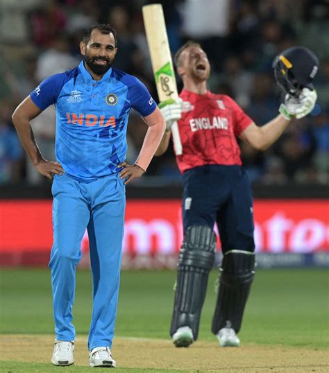 Mohammed Shami Sports A Wry Grin After The Winning Runs Were Hit