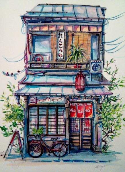 New Ideas For Home Drawing House Art Paintings Watercolor