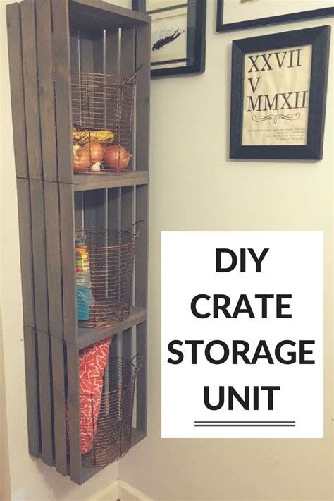 Diy Crate Storage Unit I Love This Diy Kitchen Crate Idea But Can Do