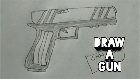 How To Draw A Gun Of Free Fire And Pubgvery Easyshn Best Art Youtube