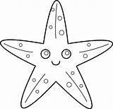 Starfish Star Coloring sketch template