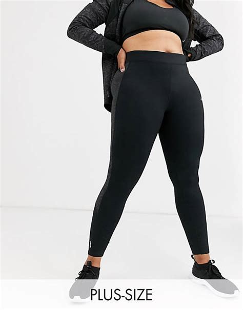 Only Play Hiss Curvy Running Tights In Black Asos