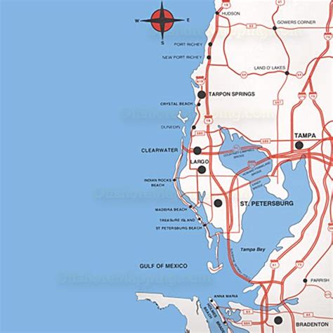 Top Spot Fishing Map N202 Tampa Bay Area