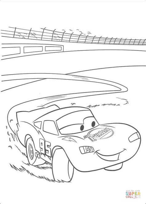 McQueen Is So Fast Coloring Page Free Printable Coloring Pages