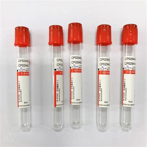 3ml 5ml 10ml Plain Vacutainer Tubes Serum Blood Collection For Medical