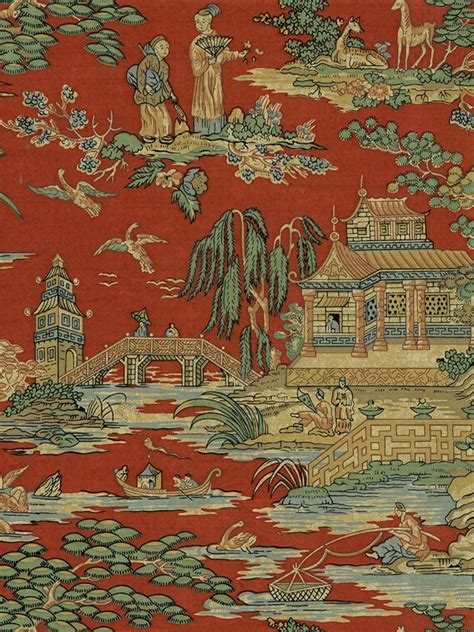 Red Asian Wallpaper Chinoiserie Wallpaper Red Wallpaper