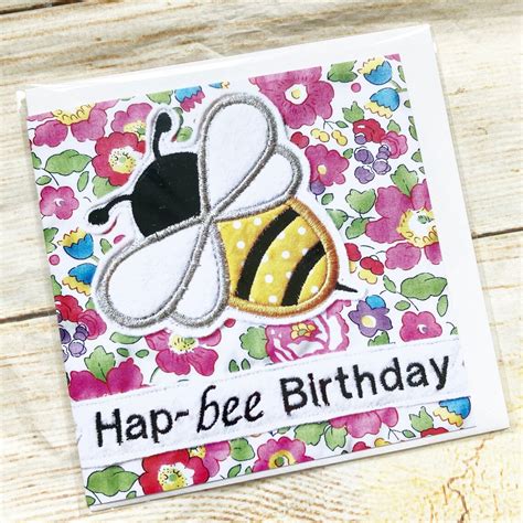 Hap Bee Birthday Card Bee Card Etsy