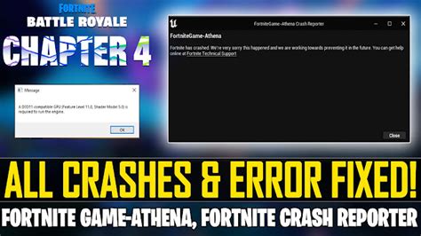 How To Fix Fortnite Crashes Chapter 4 Season 1 Ue5 Fortntie Crash