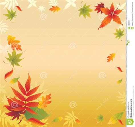 Background With Colorful Autumn Leaves Stock Vector
