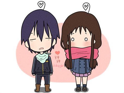 Despite the fact yato should be helping hiyori with her soul leaking issue, hiyori also helps him out on more than one occasion. Yato x Hiyori (Noragami) by chibipiglet on DeviantArt