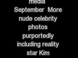 Second Apparent Leak Of Hacked Celebrity Nude Pictures Us Media