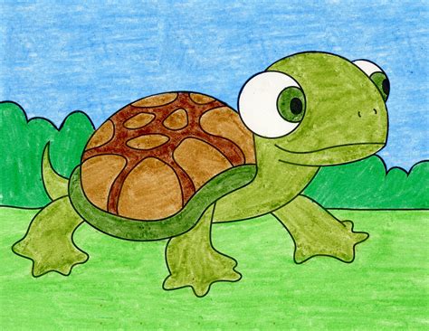Cute Turtle Drawing Easy Step By Step Img Willy