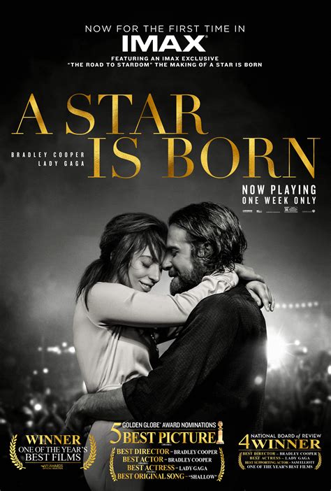 Gonna shout it from the mountaintops a star is born it's a time for pulling out the stops a star is born honey, hit us with a hallelu' the kid came shining through girl. A STAR IS BORN in IMAX at AMC at an AMC Theatre near you.