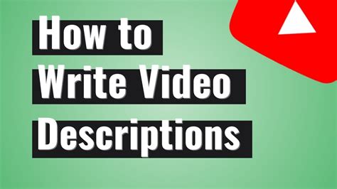 How To Write A Youtube Description Tips And Examples Youtube