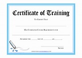 Certificate of Training Template - Blue Download Printable PDF ...