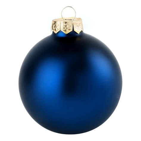 Whitehurst 2 In Midnight Blue Matte Glass Christmas Ornaments 28 Pack