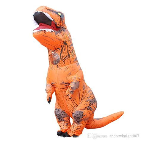 New Adult World T Rex Inflatable Costume Uni Sex Funny Clothes For