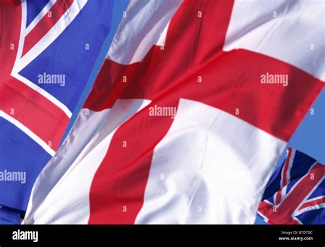 English And British Flags Stock Photo Alamy