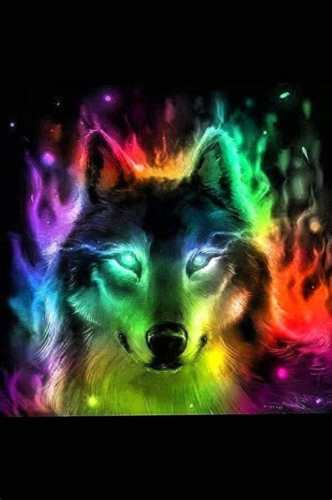Cool Rainbow Wolf Wallpapers Wolf Wallpaperspro Wolf Colors Cool