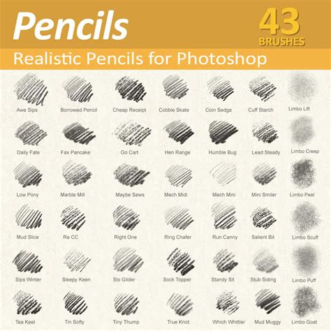 43 Realistic Photoshop Pencil Brushes