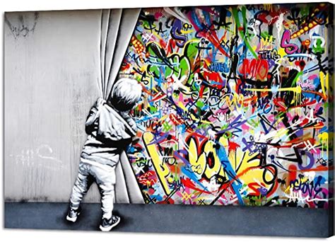 Yatsen Bridge Classic Street Art Banksy Graffiti Wall Art Behind The