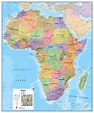Large Political Africa Wall Map (Paper)