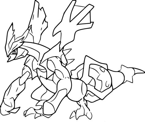 Pokemon Kyurem Coloring Pages Sketch Coloring Page