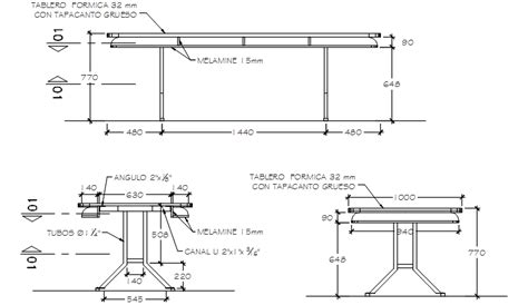 Dwg File Of Dining Table Elevations Cadbull