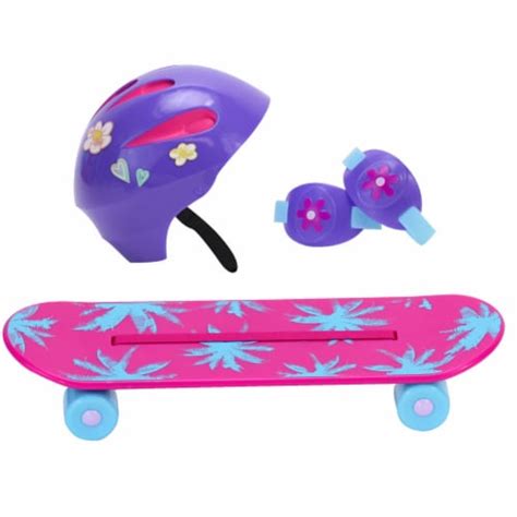 Sophias Skateboard Helmet And Knee Pads Set For 18 Dolls Multicolor