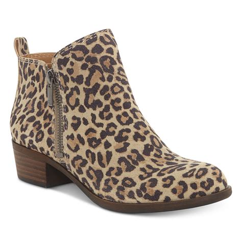 Lucky Brand Womens Leather Basel Bootie New Without Box Natural Leopard