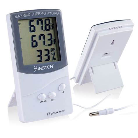 Insten Indoor And Outdoor Digital Thermometer Humidity Monitor Room